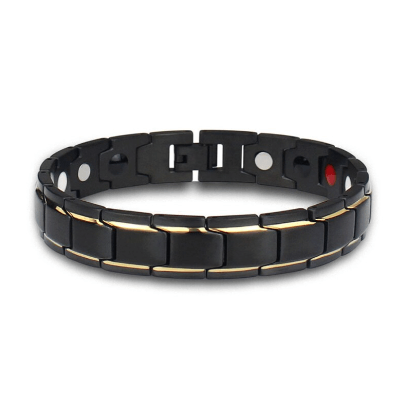 Magnetic Stainless Steel Bracelet for Men and Women | Rust Free Polished Links with Smooth Edges | 6 Finishes