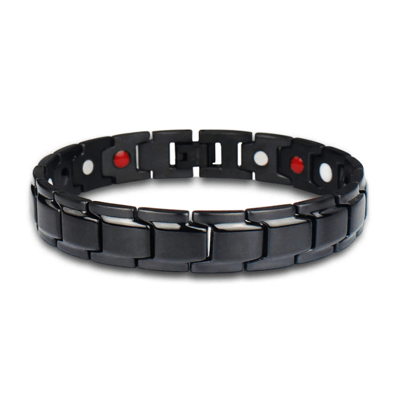 Magnetic Stainless Steel Bracelet for Men and Women | Rust Free Polished Links with Smooth Edges | 6 Finishes
